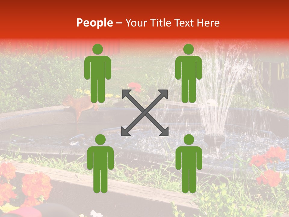 Squirrel At The Fountain PowerPoint Template