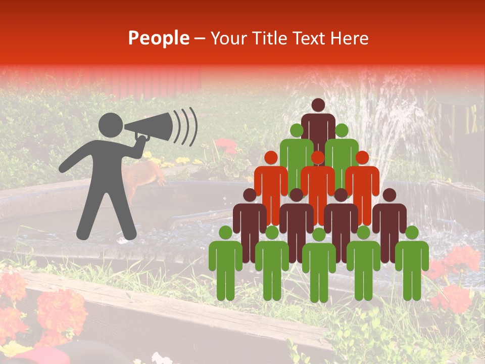 Squirrel At The Fountain PowerPoint Template