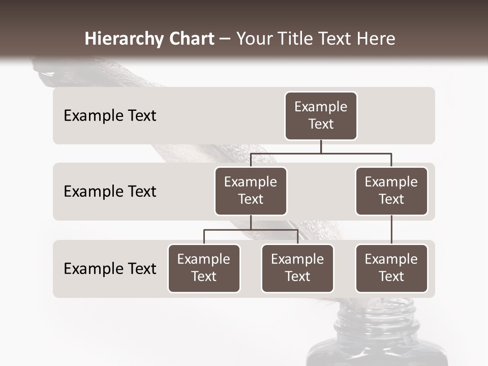 Feather Quill And Inkwell Over White Background PowerPoint Template