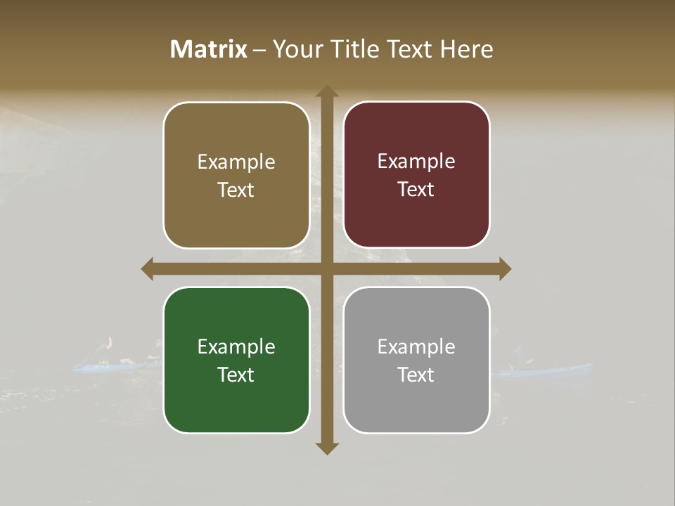 Kayakers In Cave PowerPoint Template