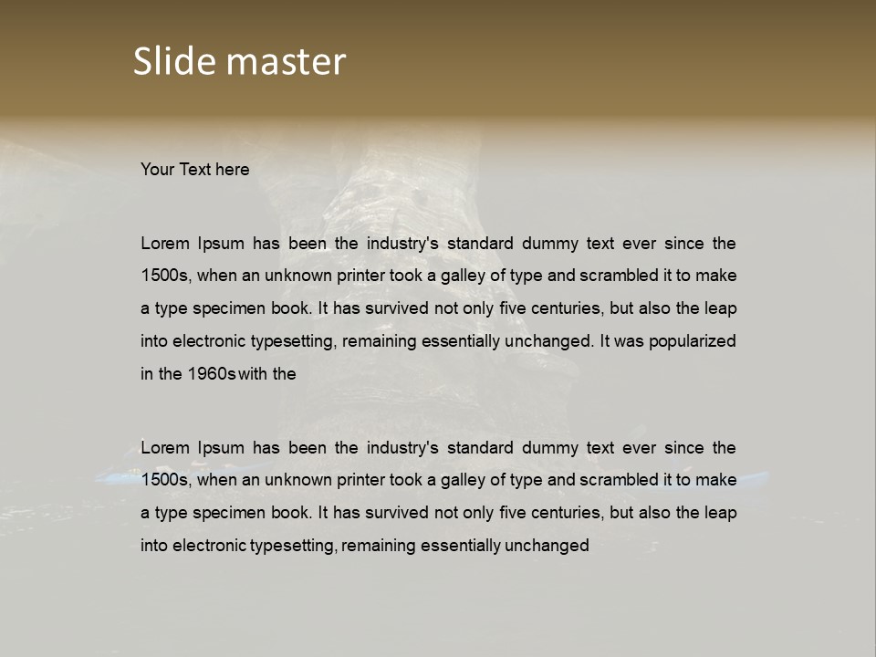 Kayakers In Cave PowerPoint Template