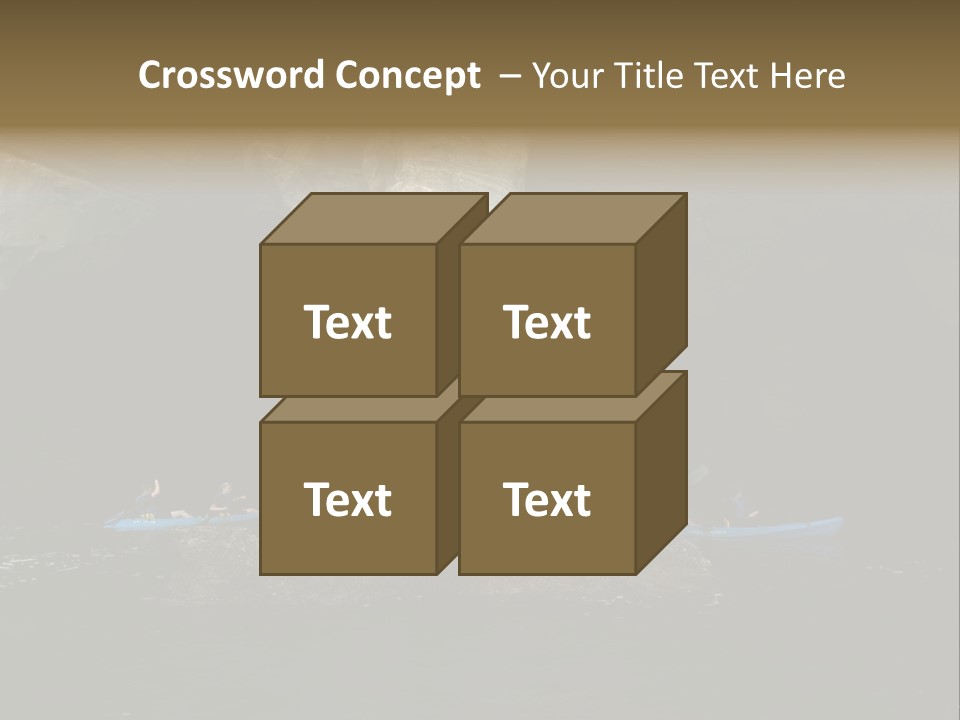 Kayakers In Cave PowerPoint Template