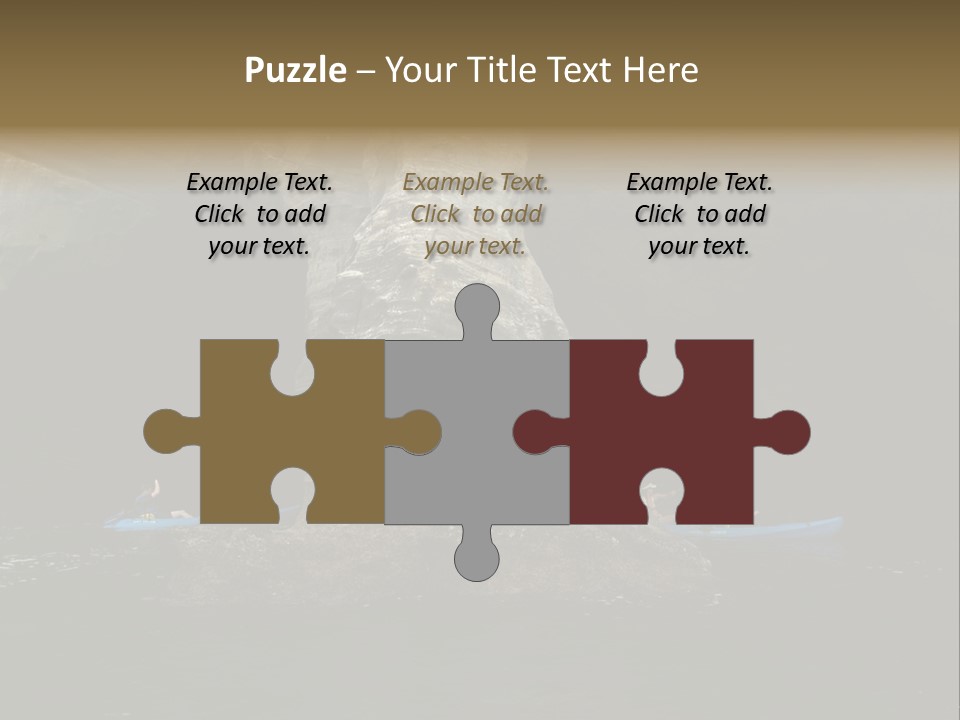 Kayakers In Cave PowerPoint Template