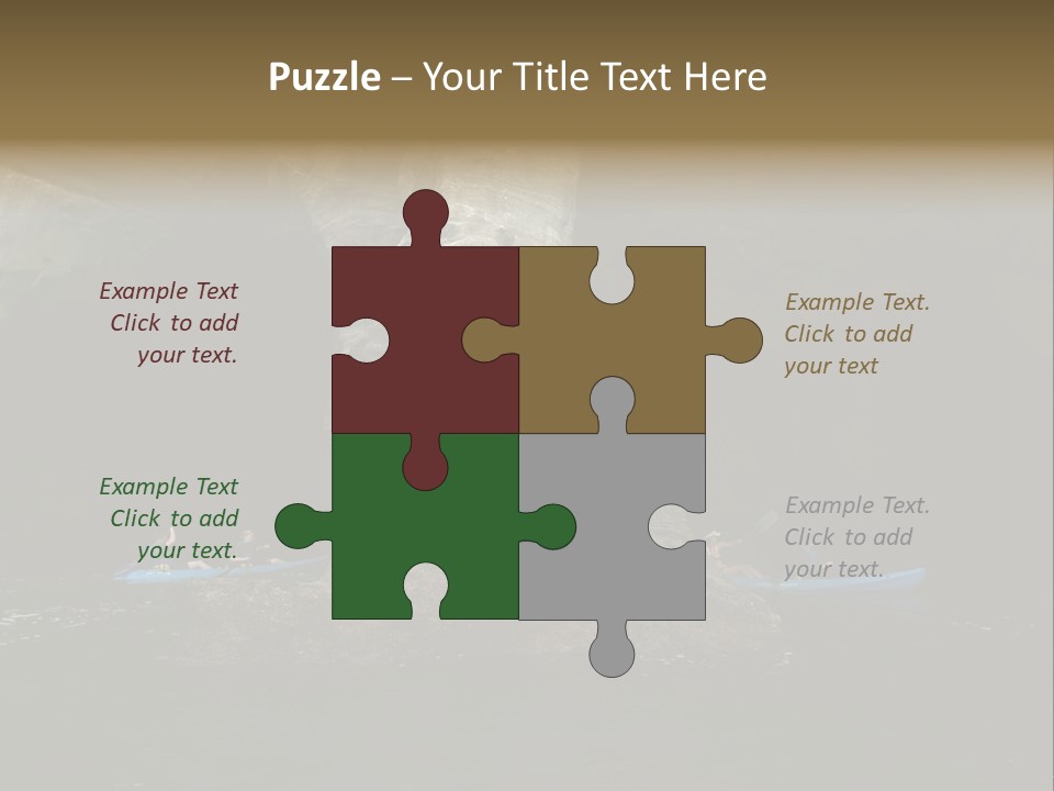 Kayakers In Cave PowerPoint Template