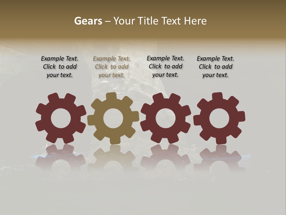 Kayakers In Cave PowerPoint Template