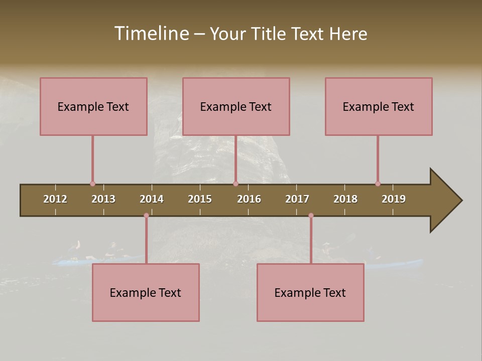 Kayakers In Cave PowerPoint Template