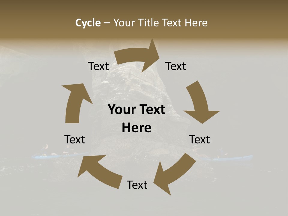 Kayakers In Cave PowerPoint Template