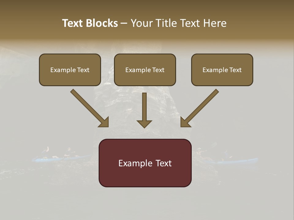 Kayakers In Cave PowerPoint Template
