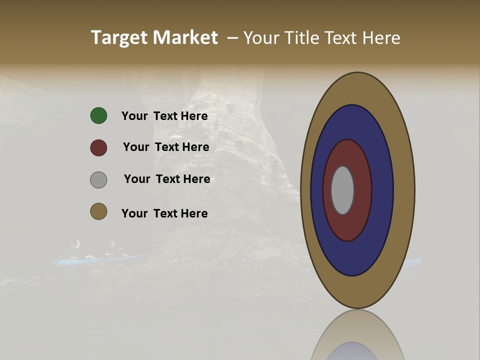 Kayakers In Cave PowerPoint Template