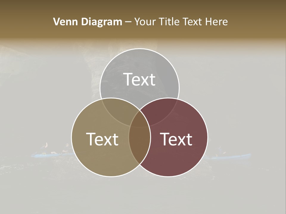 Kayakers In Cave PowerPoint Template