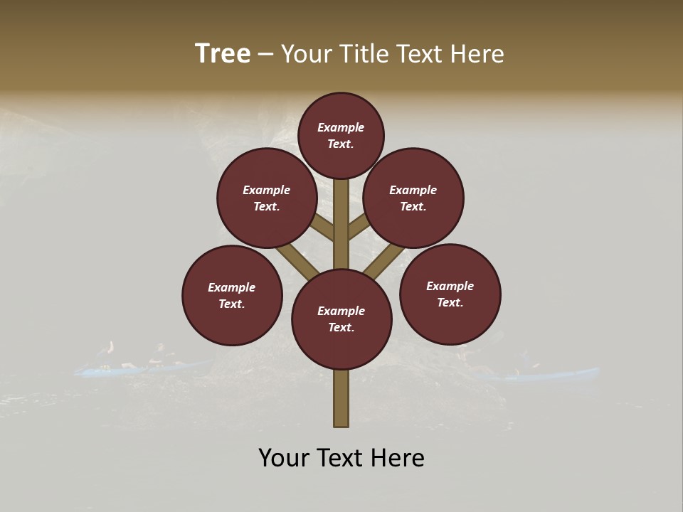 Kayakers In Cave PowerPoint Template