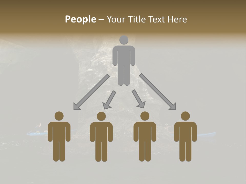 Kayakers In Cave PowerPoint Template