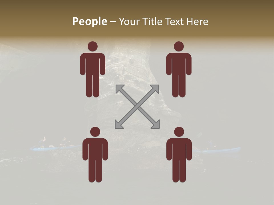 Kayakers In Cave PowerPoint Template