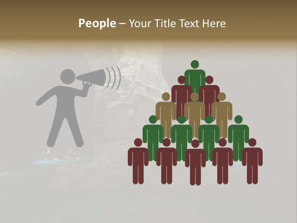 Kayakers In Cave PowerPoint Template