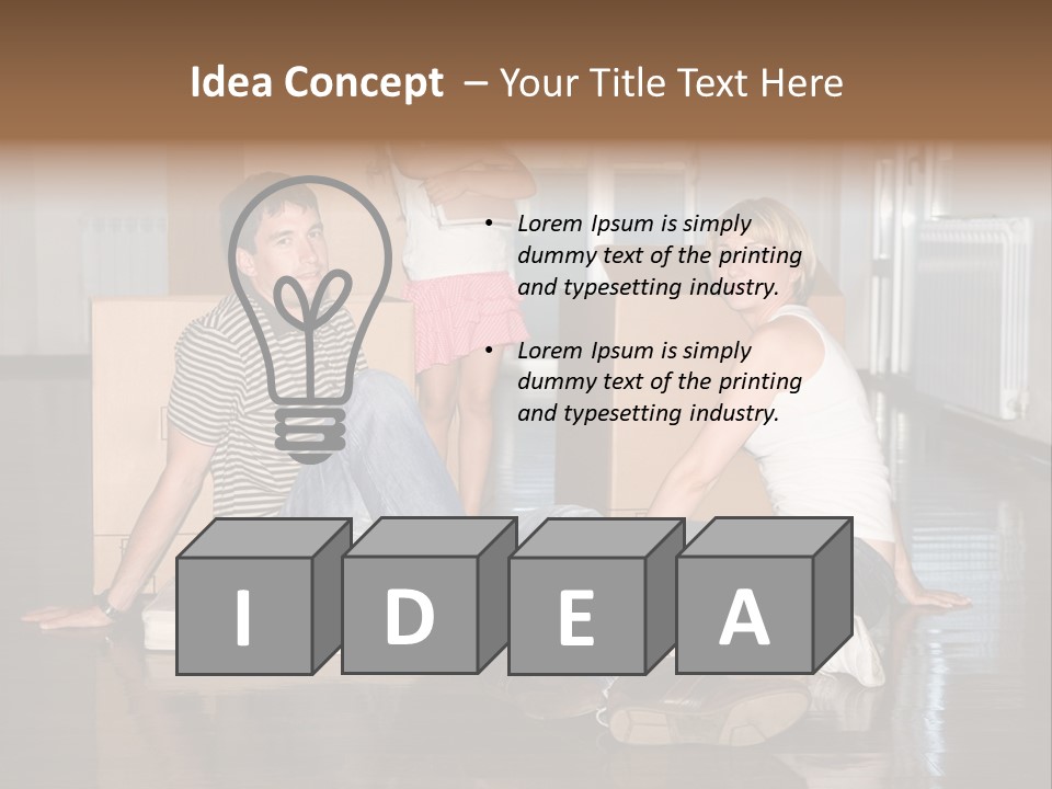 Family Moving House PowerPoint Template