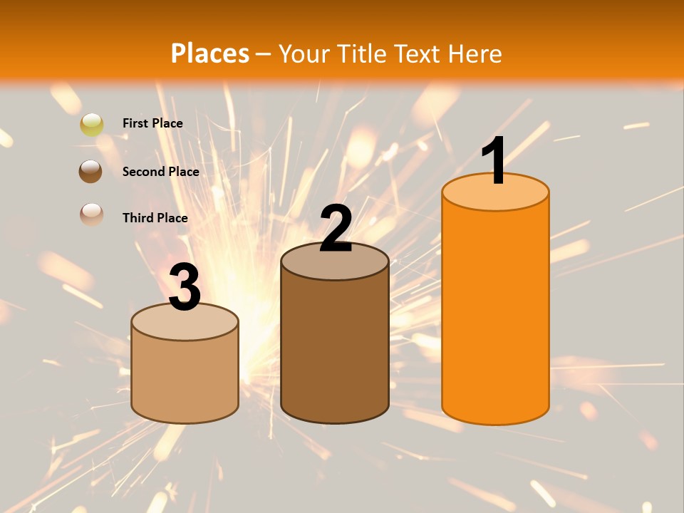 Yellow Sparkler PowerPoint Template