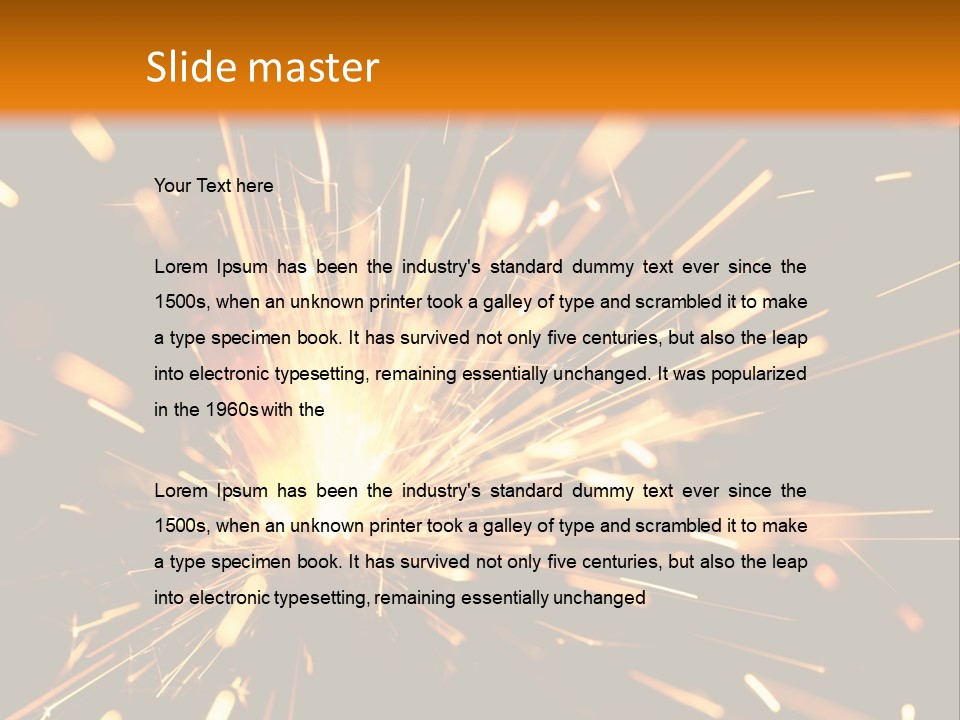 Yellow Sparkler PowerPoint Template