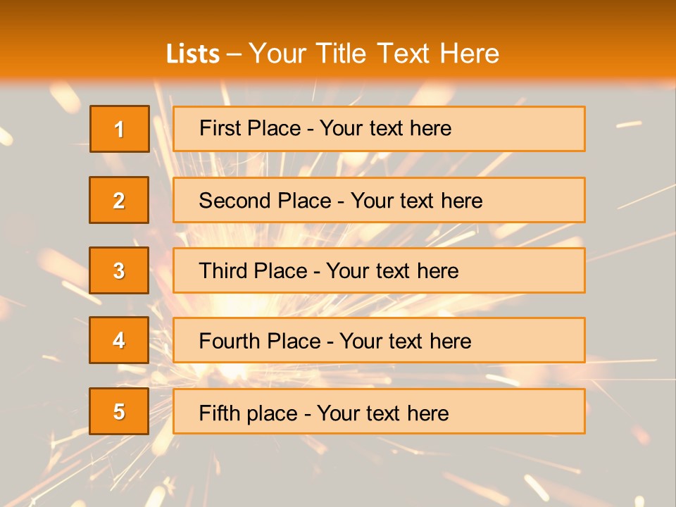 Yellow Sparkler PowerPoint Template