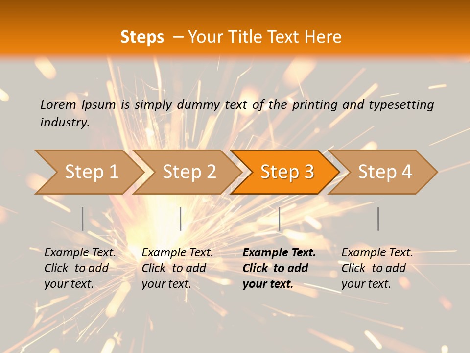 Yellow Sparkler PowerPoint Template