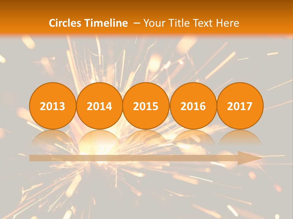Yellow Sparkler PowerPoint Template