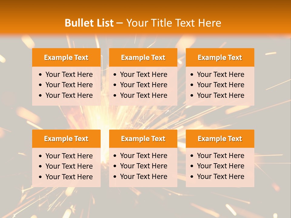 Yellow Sparkler PowerPoint Template