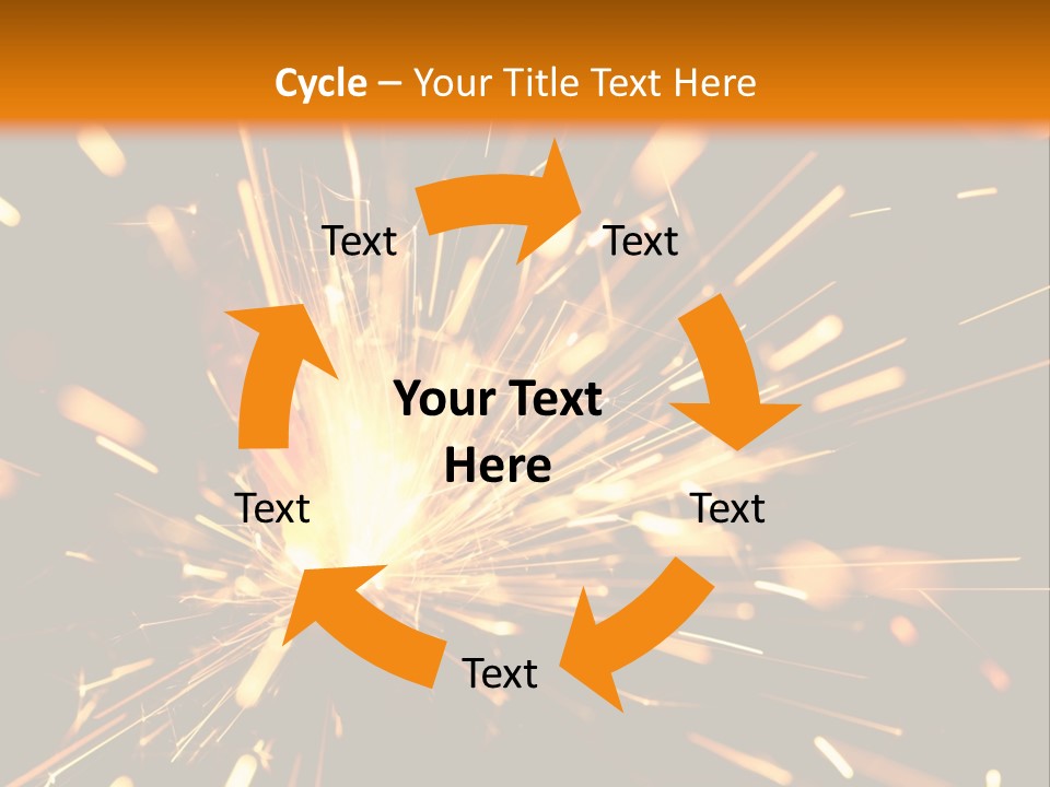 Yellow Sparkler PowerPoint Template