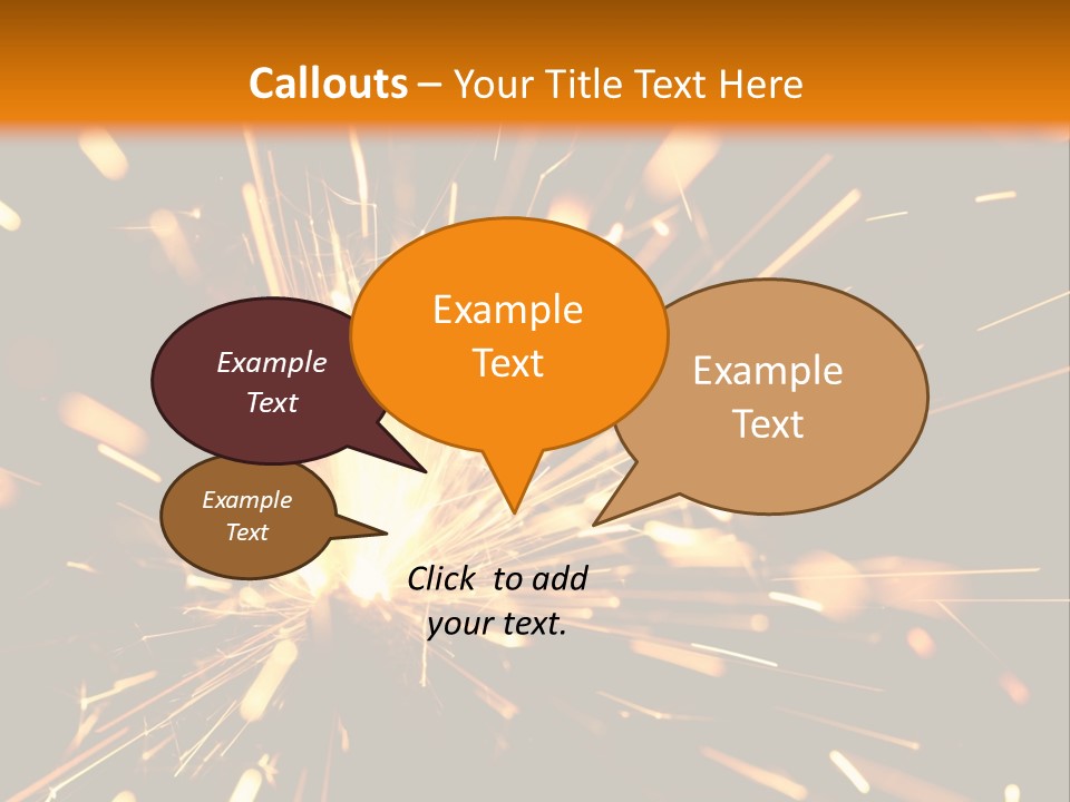 Yellow Sparkler PowerPoint Template