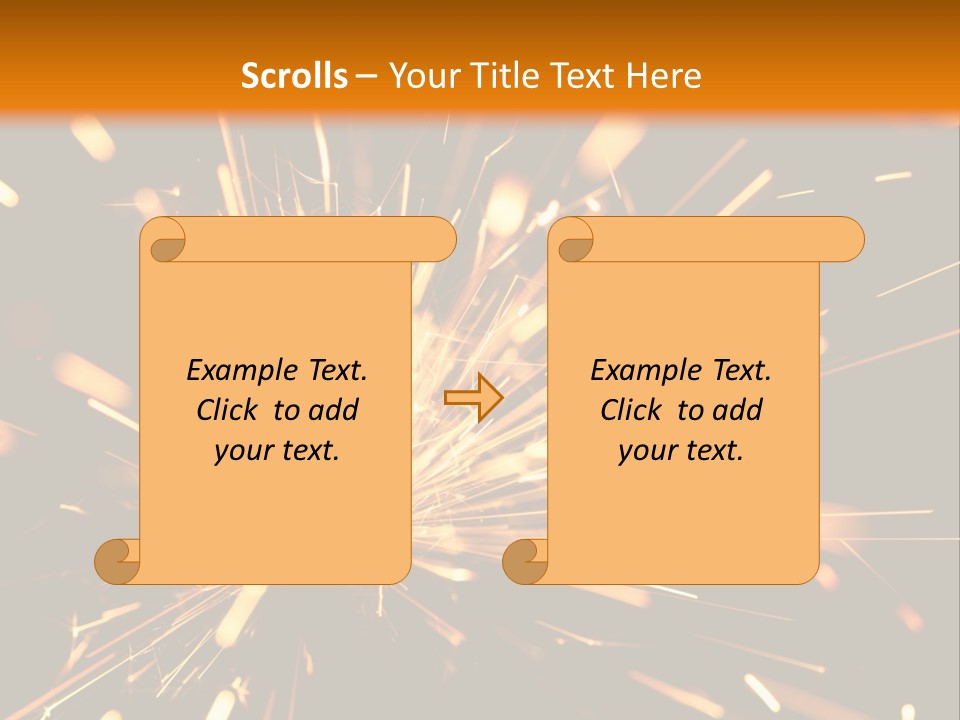 Yellow Sparkler PowerPoint Template