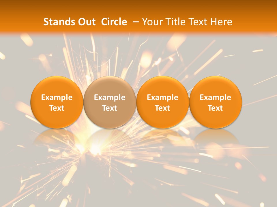 Yellow Sparkler PowerPoint Template