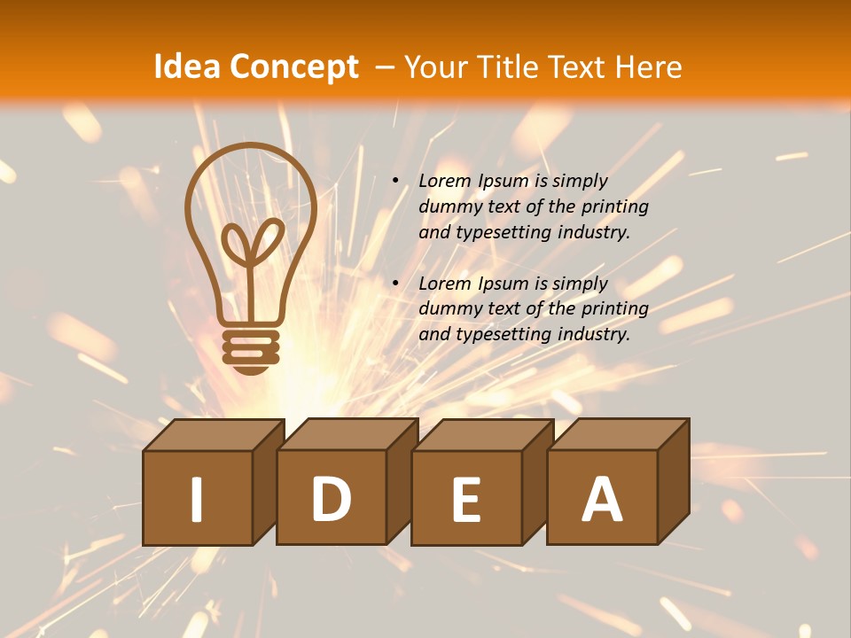 Yellow Sparkler PowerPoint Template