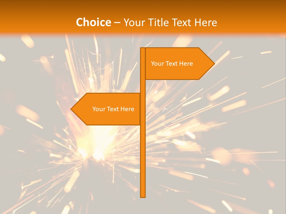 Yellow Sparkler PowerPoint Template