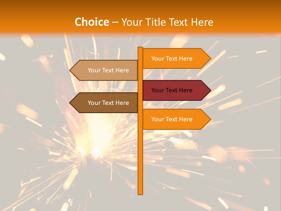 Yellow Sparkler PowerPoint Template