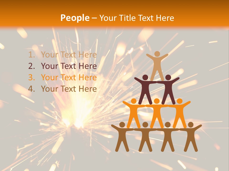 Yellow Sparkler PowerPoint Template