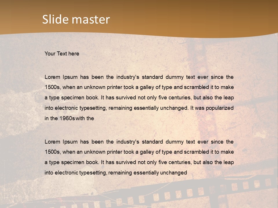 Great Film Strip For Textures And Backgrounds-With Space For Your Text And Image PowerPoint Template