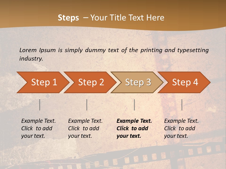 Great Film Strip For Textures And Backgrounds-With Space For Your Text And Image PowerPoint Template