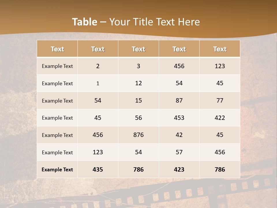 Great Film Strip For Textures And Backgrounds-With Space For Your Text And Image PowerPoint Template