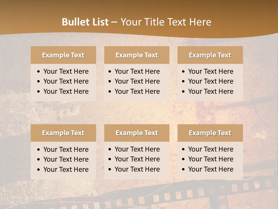 Great Film Strip For Textures And Backgrounds-With Space For Your Text And Image PowerPoint Template