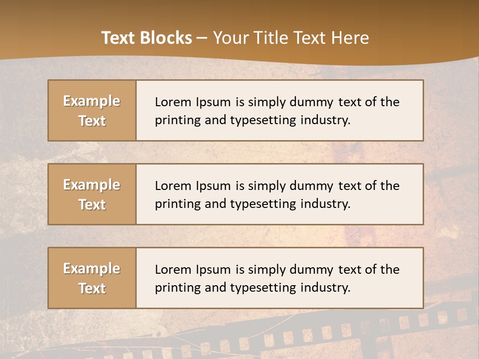 Great Film Strip For Textures And Backgrounds-With Space For Your Text And Image PowerPoint Template