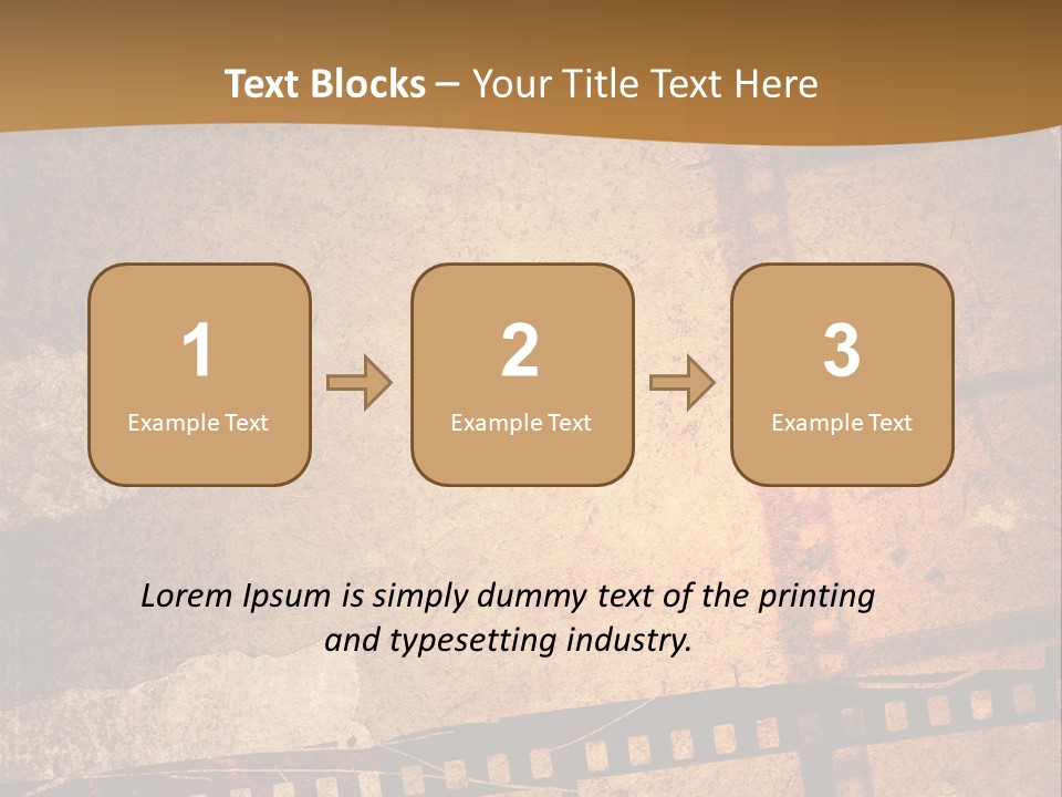 Great Film Strip For Textures And Backgrounds-With Space For Your Text And Image PowerPoint Template