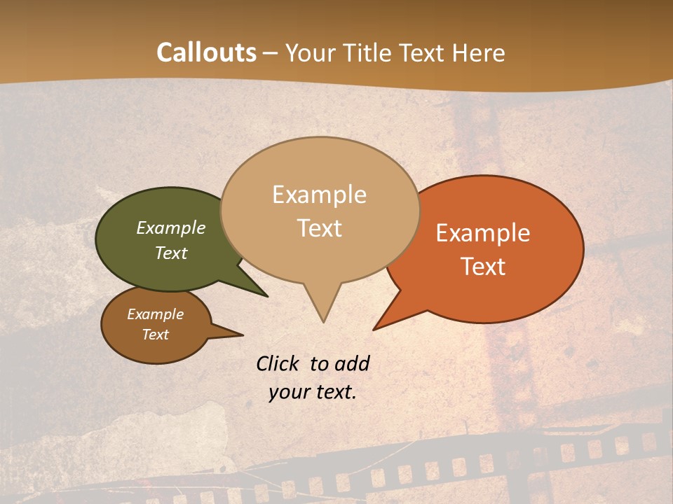 Great Film Strip For Textures And Backgrounds-With Space For Your Text And Image PowerPoint Template