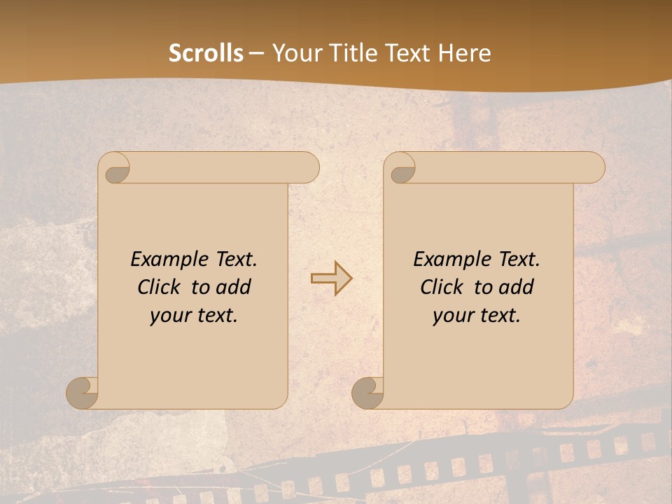 Great Film Strip For Textures And Backgrounds-With Space For Your Text And Image PowerPoint Template