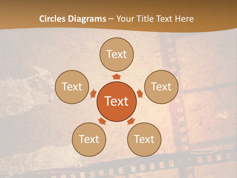 Great Film Strip For Textures And Backgrounds-With Space For Your Text And Image PowerPoint Template