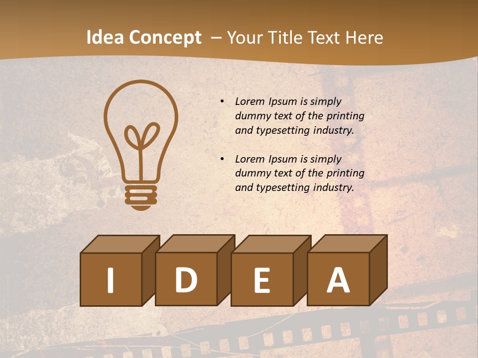 Great Film Strip For Textures And Backgrounds-With Space For Your Text And Image PowerPoint Template