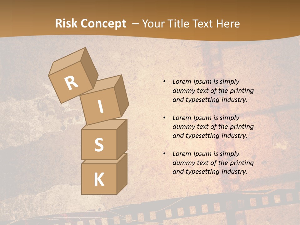 Great Film Strip For Textures And Backgrounds-With Space For Your Text And Image PowerPoint Template