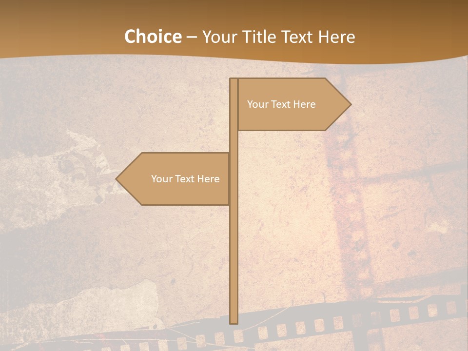 Great Film Strip For Textures And Backgrounds-With Space For Your Text And Image PowerPoint Template
