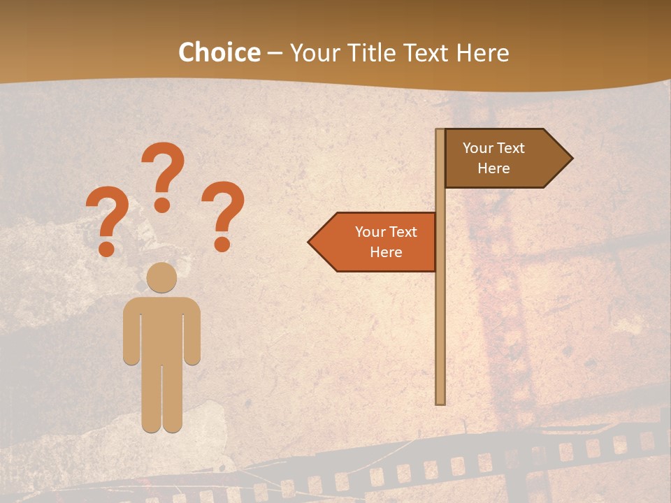 Great Film Strip For Textures And Backgrounds-With Space For Your Text And Image PowerPoint Template