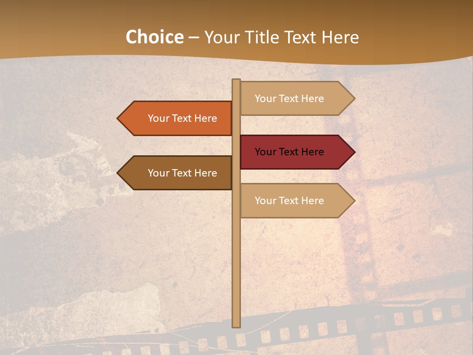 Great Film Strip For Textures And Backgrounds-With Space For Your Text And Image PowerPoint Template