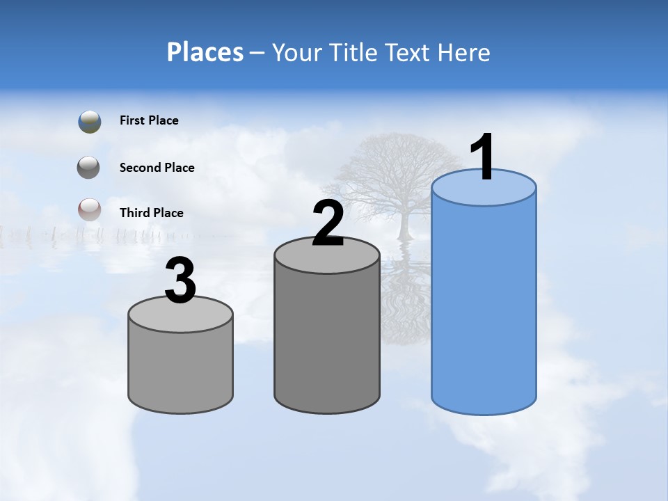 A Tree In The Middle Of A Body Of Water PowerPoint Template