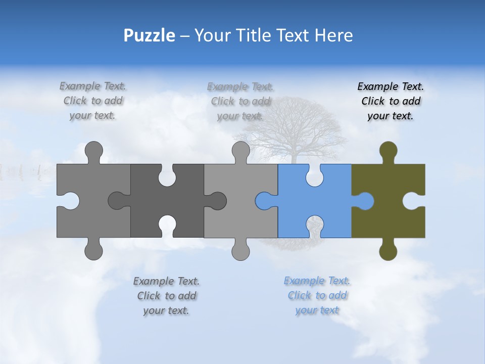 A Tree In The Middle Of A Body Of Water PowerPoint Template