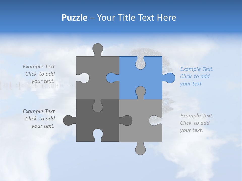 A Tree In The Middle Of A Body Of Water PowerPoint Template